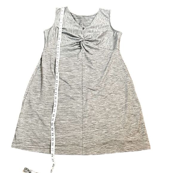 L.L. Bean Women’s Sleeveless V-Neck Heather Gray Dress, Size L - Picture 6 of 8